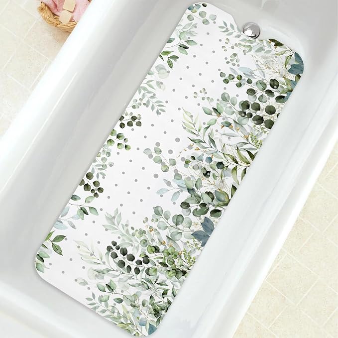 Bathtub Mat Non Slip, Sage Extra Long Bath tub Mat Shower Floor Mat by BathtubMat