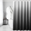 Gibelle Black Shower Curtain, Waffle Weave Ombre Fabric Shower Curtain by Gibelle