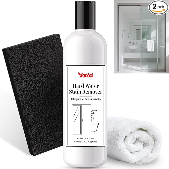 Hard Water Stain Remover, Powerful Shower Glass & Door Cleaner, Easily Removes by YadoolAll-PurposeCleaners