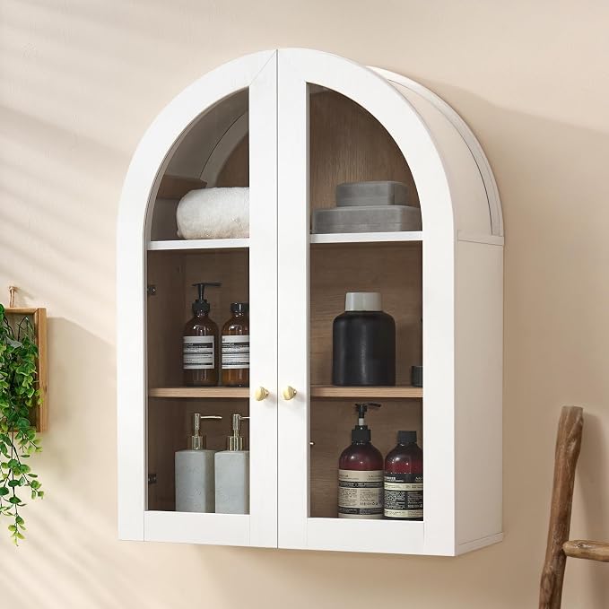 Bathroom Arched Wall Cabinet, 23.5'' Wide Medicine Cabinet, Bathroom Cabinet by Unknown