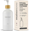 MaisoNovo Glass Hand Soap Dispenser | Dish Soap Dispenser by MaisoNovo-TheArtofSustainableLiving