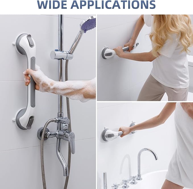 Grab Bars for Bathtubs and Showers 2 Pack Shower Handle, Heavy Duty Suction - Image 9