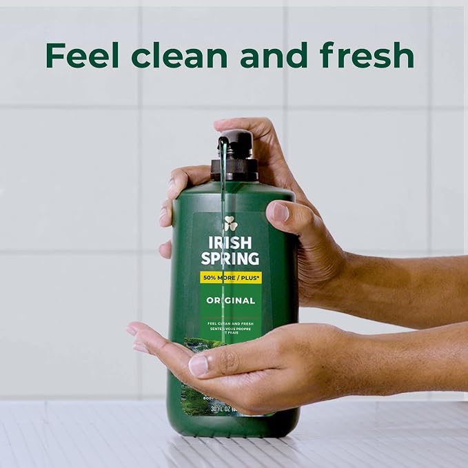 Irish Spring Men's Body Wash Pump, Original Clean Body Wash - Image 9