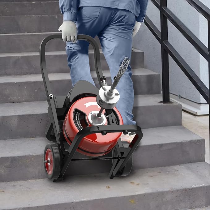75 ft 1/2 in Cable Drain Cleaning Machine, 450W Auto Feed Portable Electric - Image 7