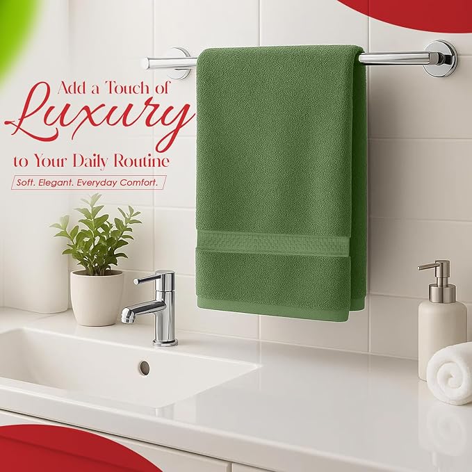 RIVERSIDE 6 Pack Premium Hand Towels Set, 16x28 inches, 100% Ring Spun Cotton - Image 3