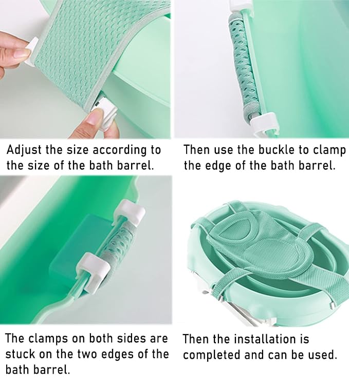 Baby Bath Seat Support Net Soft Headrest Baby Bath Cushion Pad, Breathable - Image 5