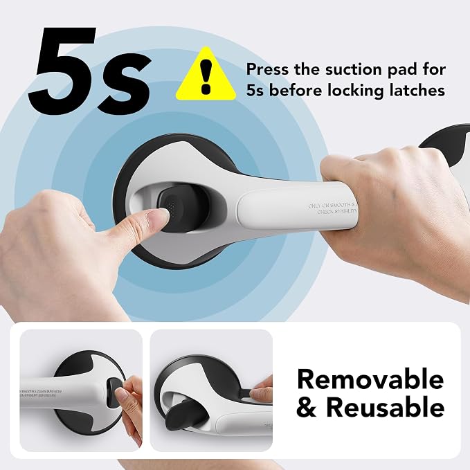 2 Pack 12 Inch Grab Bars for Bathtubs and Showers for Seniors, Heavy Duty - Image 6