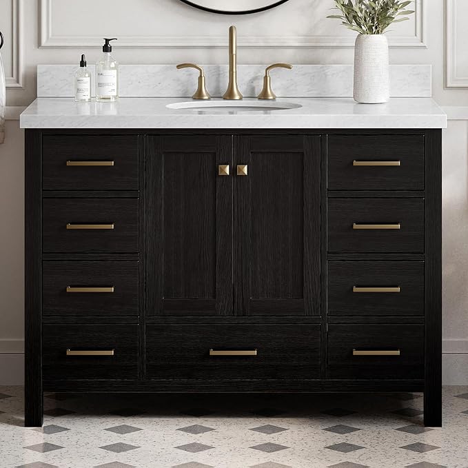 ARIEL Cambridge 49 Inch Single Oval Sink Bathroom Vanity by Ariel