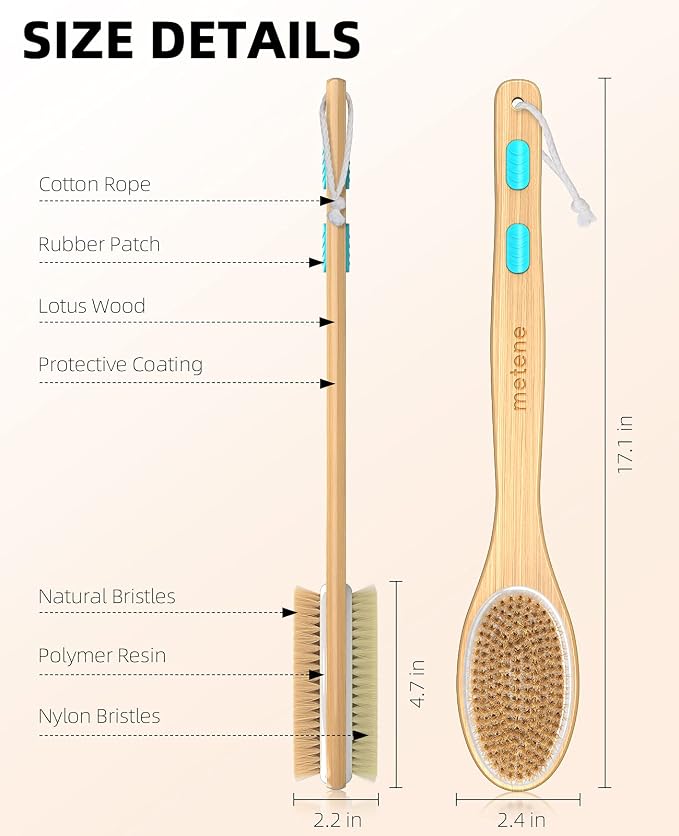 Metene 2 Pack Shower Brush - Image 5