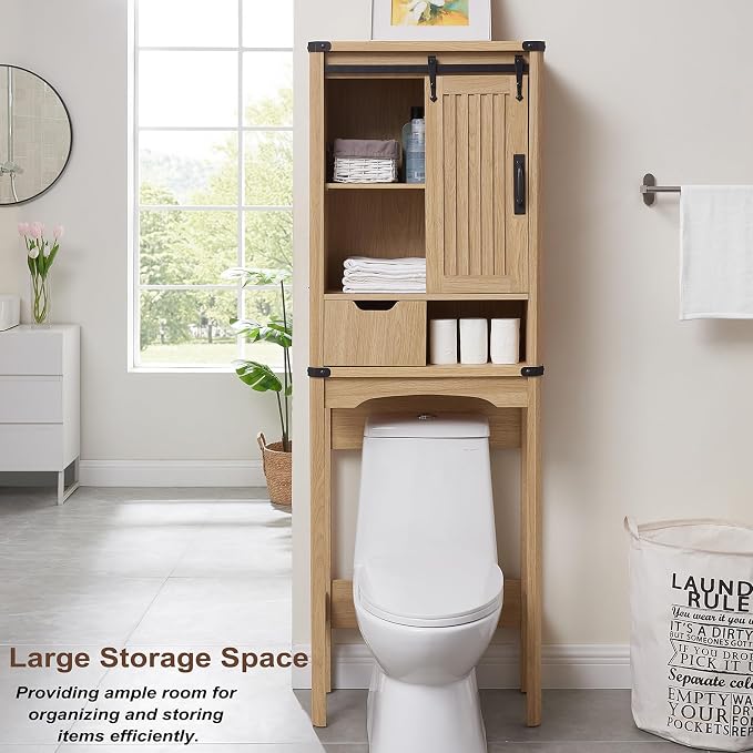 Over The Toilet Storage Cabinet, Farmhouse Storage Cabinet - Image 4
