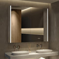 Medicine Cabinet with LED Lights and Mirror, 36 x 32 Inch Surface or Recessed by HBEZON