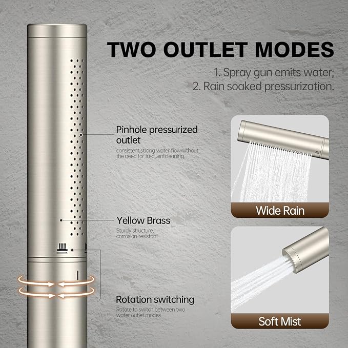 Freestanding Bathtub Faucet Brushed Nickel Tub Filler Floor Mount Free Standing - Image 4