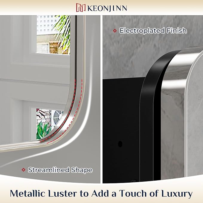 Keonjinn 20 x 32 Inch Chrome Medicine Cabinets - Image 5
