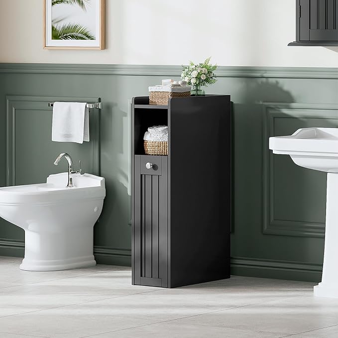 ChooChoo Slim Bathroom Storage Cabinet, Narrow Small Bathroom Organizer - Image 4