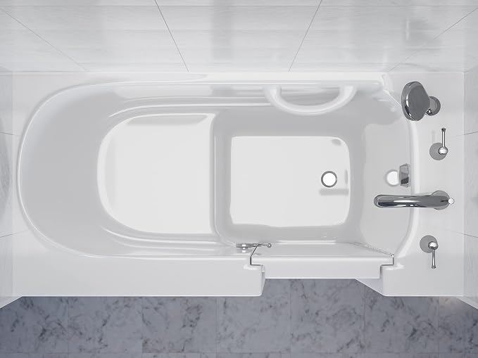 ANZZI Fast Drain Quick Fill Walk-In Right Drain Soaker Tub Chromatherapy LED - Image 4