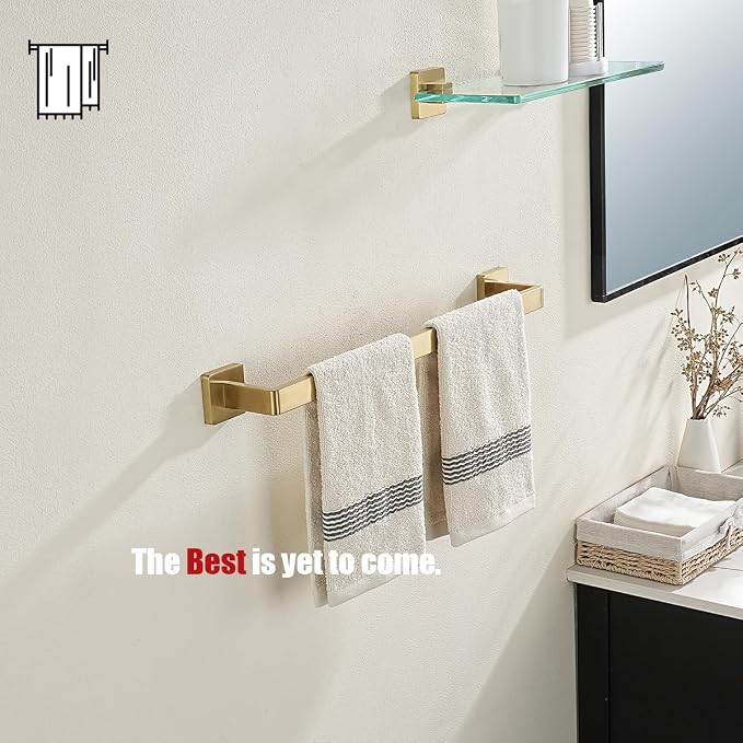 JQK Gold Towel Bar, Rounded Edges 20.41 Inch Towel Rack, 304 Stainless Steel - Image 6