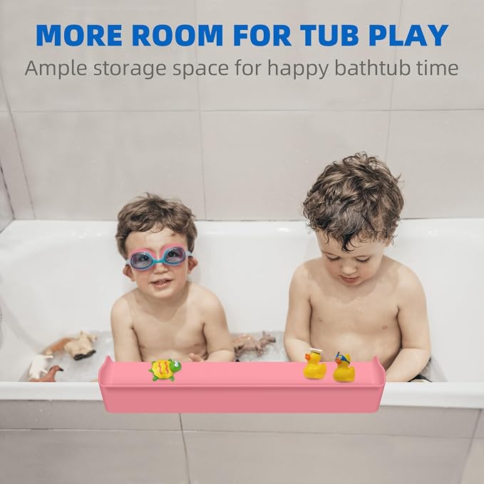 Splash Guard for Bathtub, 3.8" x 3.6" Silicone Bath Tub Splash Guard - Image 2