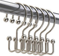 Titanker Shower Curtain Hooks Nickel, Minimalist Simple Double Glide Shower by Titanker