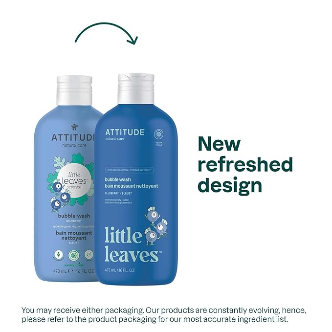 Attitude Bubble Wash for Kids, EWG Verified Bubble Bath, Hair Shampoo and Body - Image 2