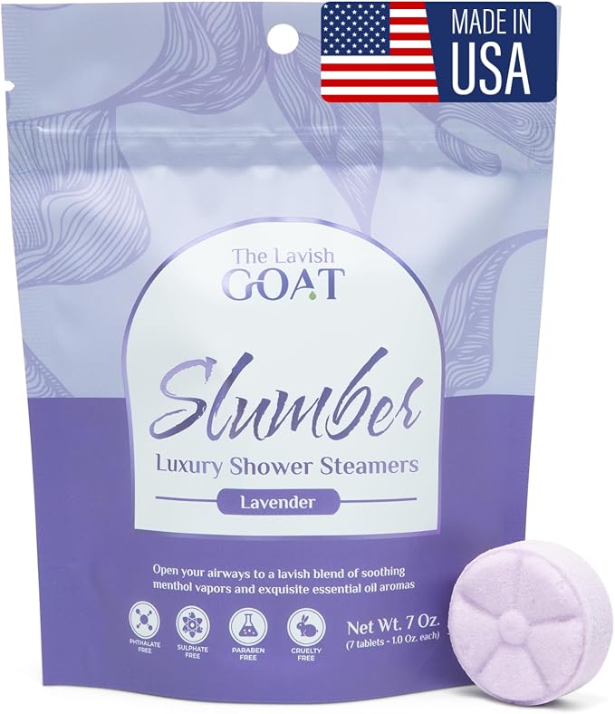 TLG Slumbers Shower Steamers Aromatherapy 7 Pack – USA Made by TheLavishGoat