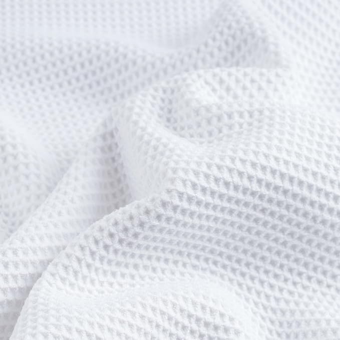 POLYTE 380 GSM Microfiber Oversize Quick Dry Lint Free Waffle Bath Towel - Image 7