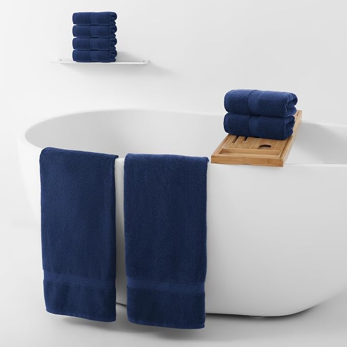 REDKISS Luxury 100% Cotton 8 Piece Bath Towel Sets, 2 Bath Sheets, 2 Hand - Image 7