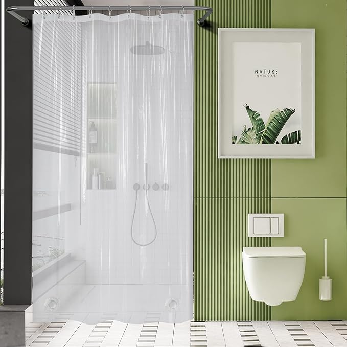 AmazerBath Stall Shower Curtain 54x78, Thick PEVA, Heavy Duty by AmazerBath