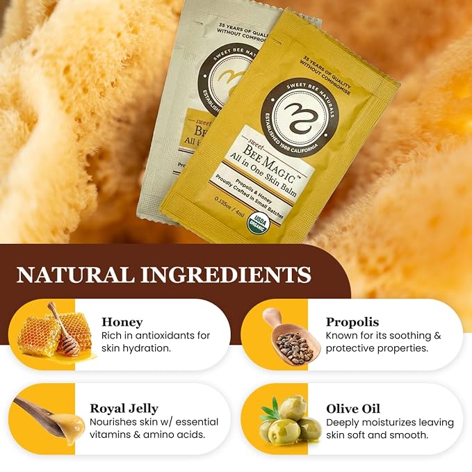 Sweet Bee Naturals All-in-One Skin Balm Sachets - 4ml Each - Image 3
