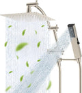 Hibbent All Metal CUPC Certified 8'' Rainfall Shower Head, Dual Shower Head by Hibbent