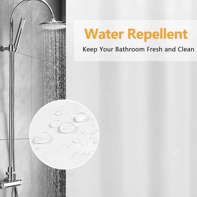 Waterproof Fabric Short Shower Curtain Liner - Image 3