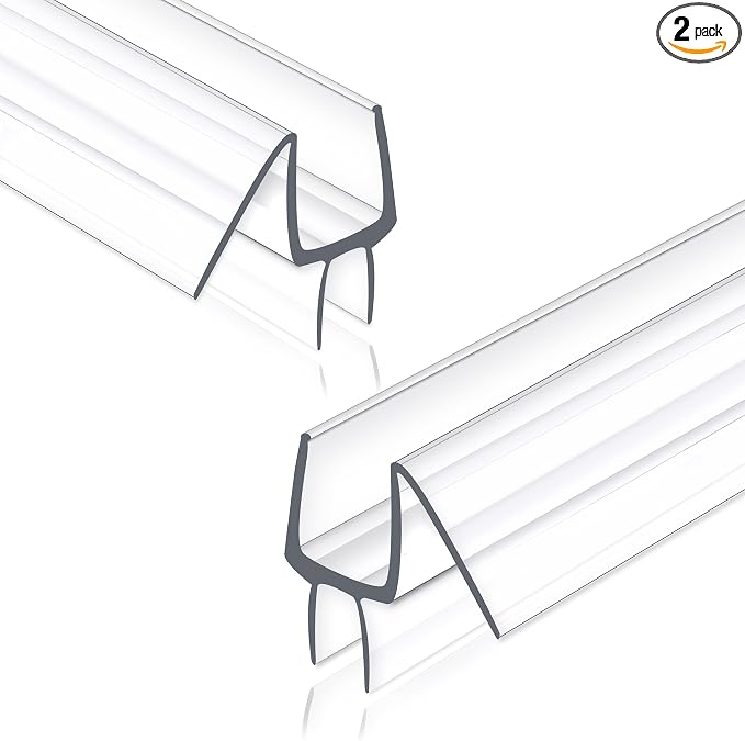 Frameless Shower Door Seal Strip 2 Pack x 39 Inch M Glass Shower Door Bottom by Dzhuywer