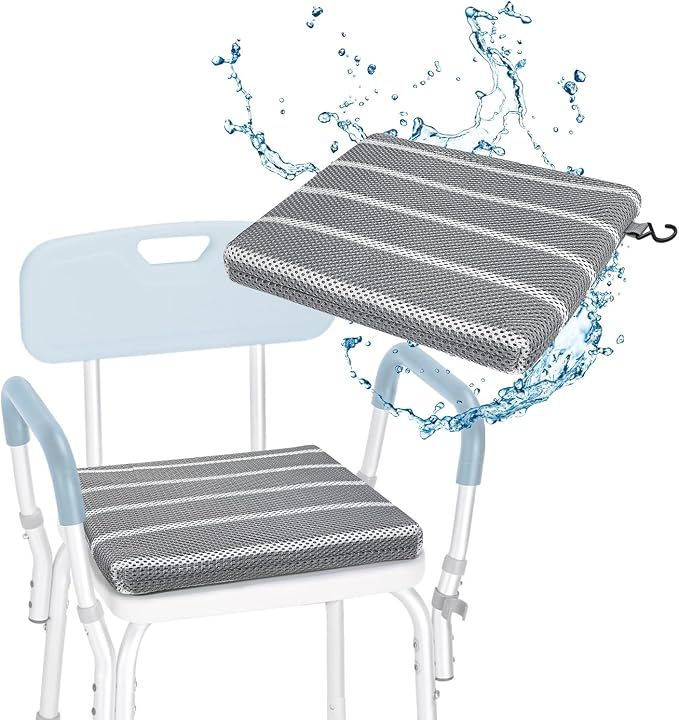 Shower Seat Cushion for Inside Shower, Shower Chair Cushion Bath Seat Mat for by ZELEN