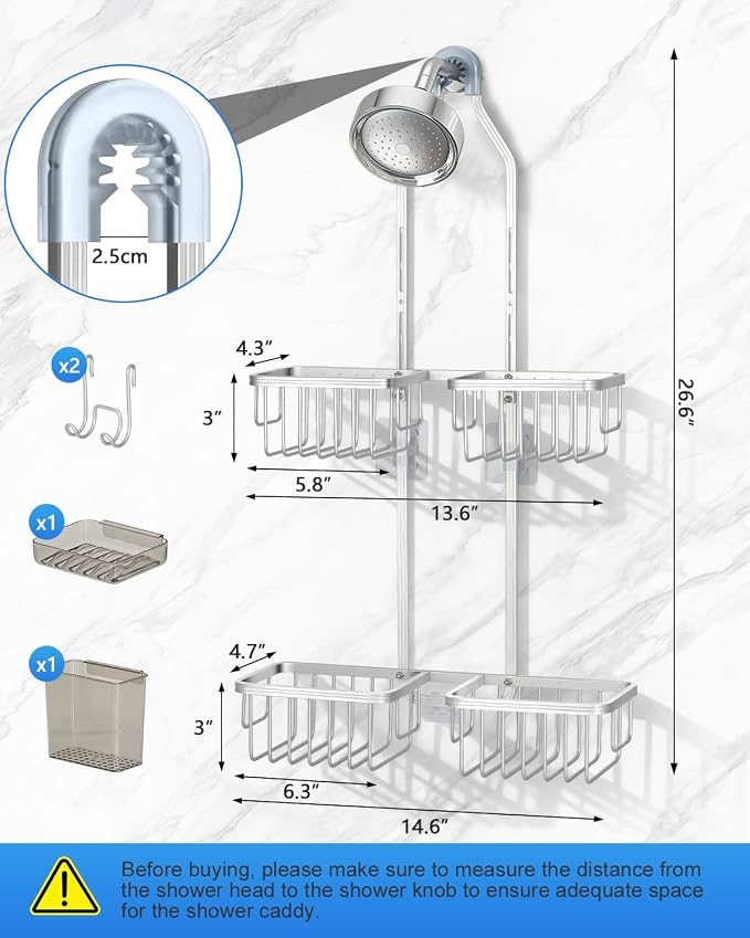 Adjustable Shower Caddy Hanging - Image 2