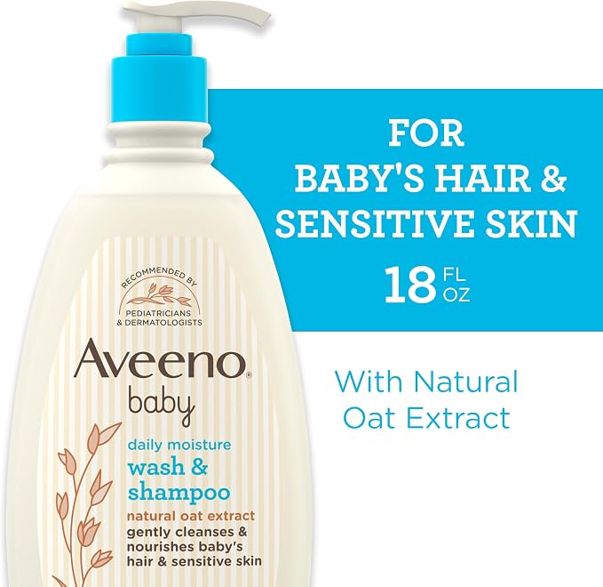 Aveeno Baby Daily Moisture Gentle Body Wash & Shampoo - Image 2