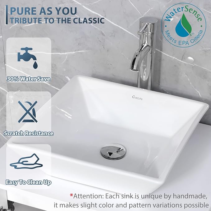 eclife 84" Modern Bathroom Vanity Sink Combo Freestanding Cabinet - Image 6