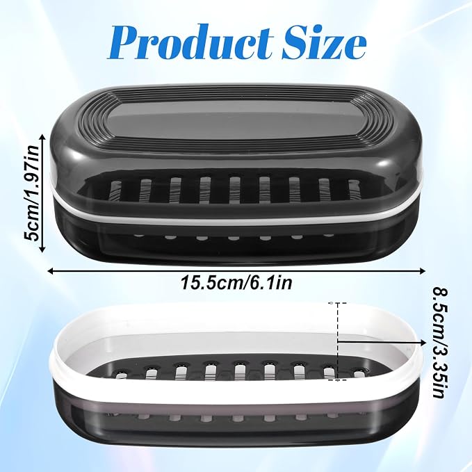 Shampoo Bar and Conditioner Holder Travel Case Shampoo Bar Holder Bars Soap - Image 2