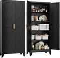 71" H Metal Kitchen Pantry Storage Cabinet, Freestanding Cupboard by Unknown