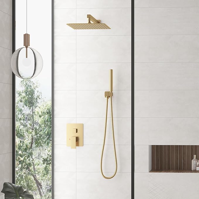 Hoimpro Shower System Set with 12 Inch Bathroom Rain Mixer Shower Head and - Image 2