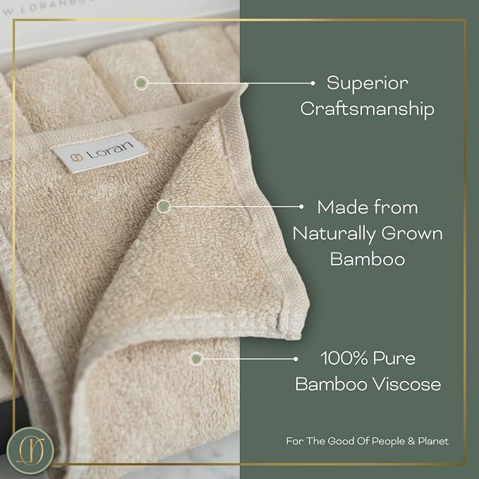Vanilla Facial Washcloths Set of 6 Soft Cloths 10” x 10” 100% Viscose Derived - Image 5