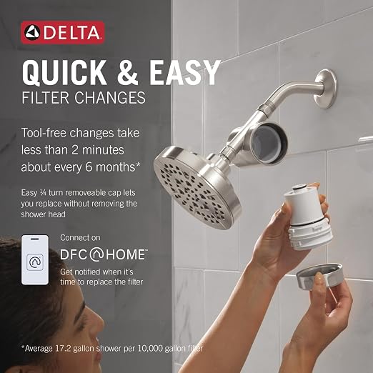 Delta Faucet 5-Setting Shower Head Brushed Nickel - Image 3