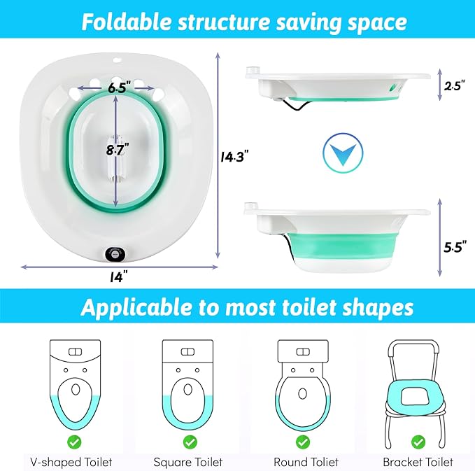 Sitz Bath, Sitz Bath for Toilet, Electric Sitz Bath for Hemorrhoids Men and - Image 4