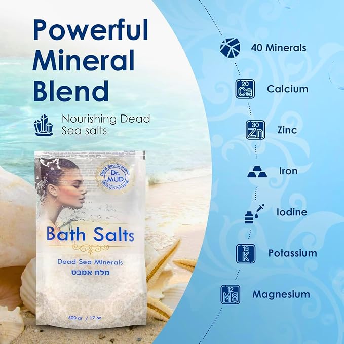 Natural Dead Sea Salt 100% Mineral-Rich Bath Soak, More Minerals Than Epsom Salt - Image 2