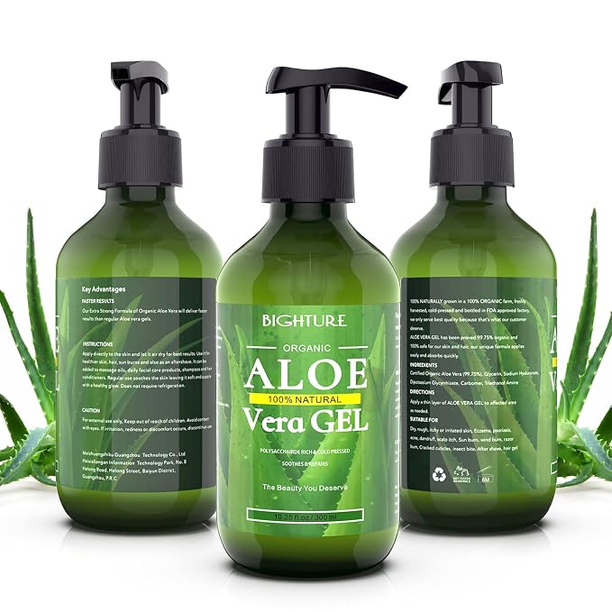 Aloe Vera Gel, 100% Aloe Vera from Freshly Cut Aloe Leaves, Skin Care - Image 8