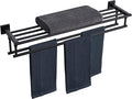 KOKOSIRI Bath Towel Rack with Double Towel Bars 32-Inch Bathroom Towel Shelves by KOKOSIRI