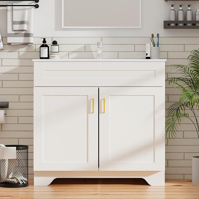 36 Inch Bathroom Vanities — Bathroom Sink Cabinet, Ceramic Sink, Household - Image 9