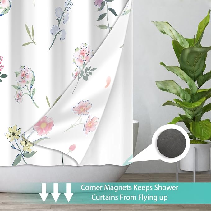 No Hook Shower Curtain Set - Image 3