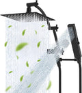Hibbent All Metal CUPC Certified 8'' Rainfall Shower Head, Dual Shower Head by Hibbent