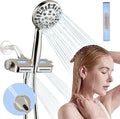 Filtered Shower Head with Handheld Combo, Hard Water Filter Shower Head with 9 by HEROBAI