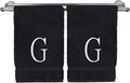 Monogrammed Hand Towel, Personalized Initial Gift, Extra Absorbent 100% Turkish by BareCotton