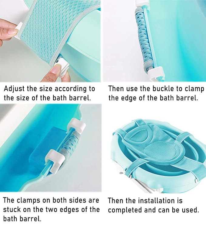 Baby Bath Seat Support Net Soft Headrest Baby Bath Cushion Pad, Breathable - Image 3